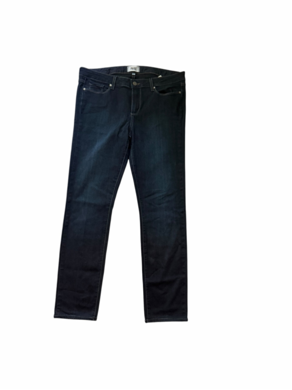 Women's PAIGE Straight Leg Jeans Size 32 Dark Blue